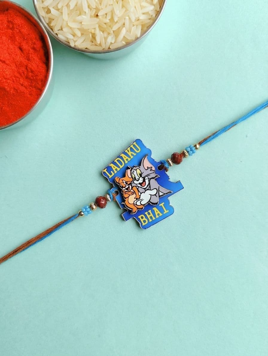Multicolor Beaded Rakhi 'Ladaku Bhai' 2026 Edition for Little Brother