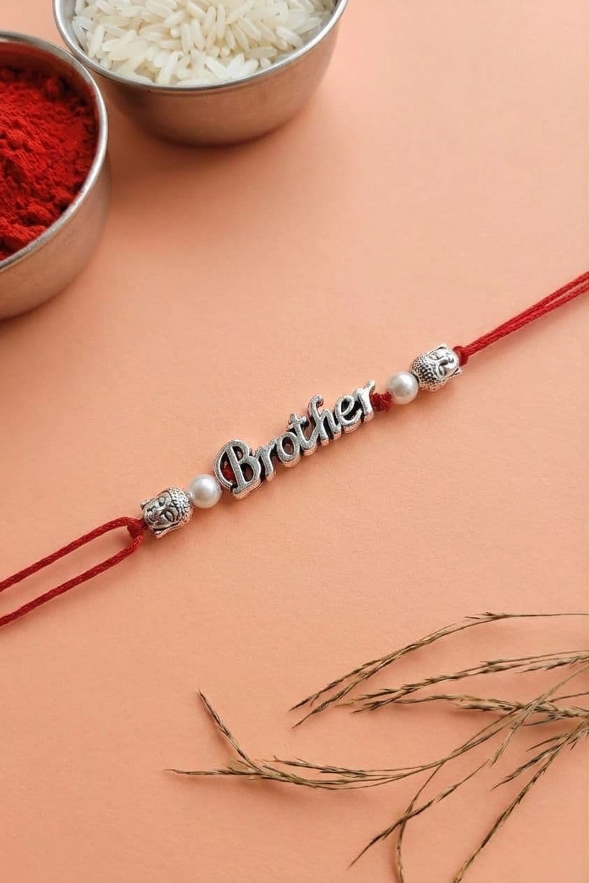 Elegant Silver Designer Rakhi 2026 for Cherished Brother