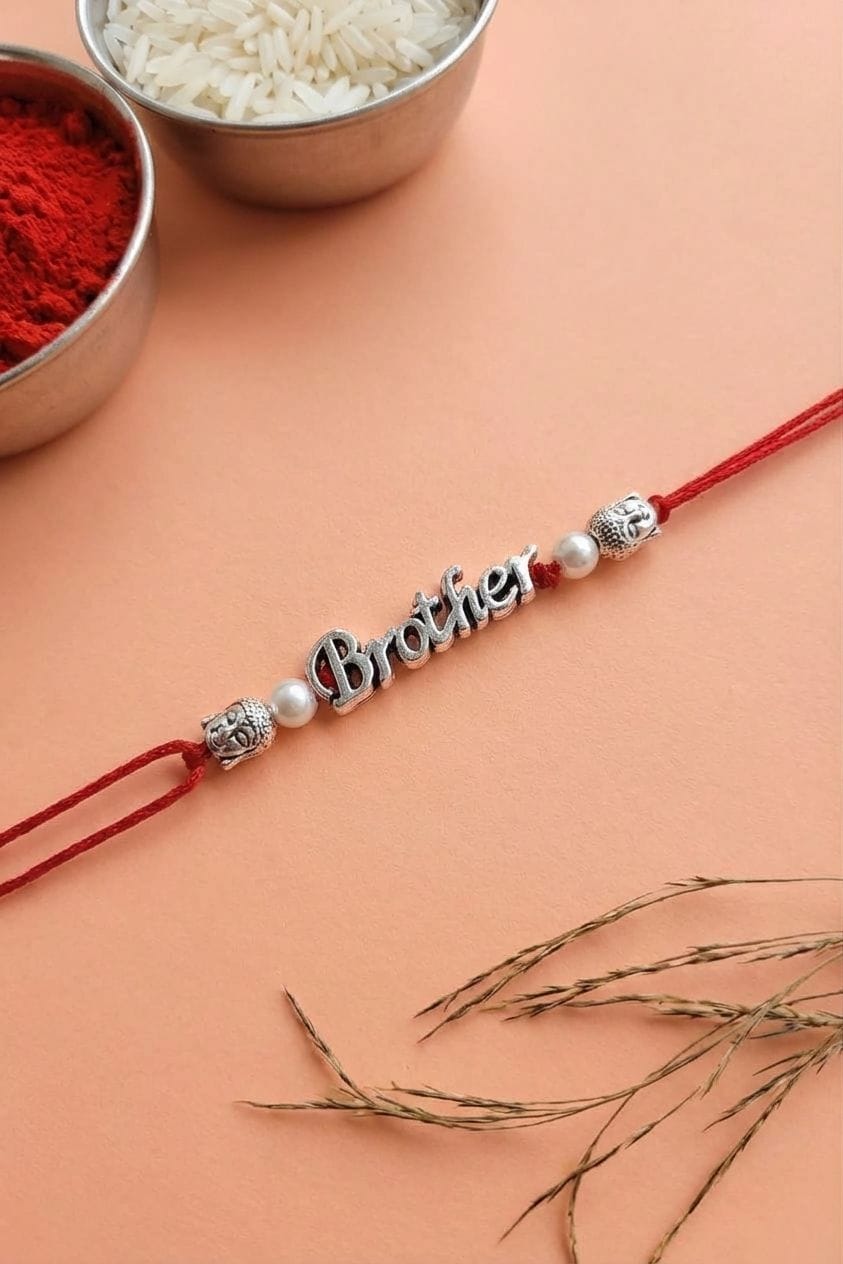 Elegant Silver Designer Rakhi 2026 for Cherished Brother