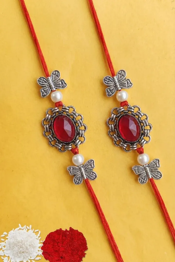 Cherished Bonds - 'Oxidised Silver Rakhi' for Brother